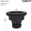 Black Polymer Drain Kitchen Sink Drain Assembly with 2 Removable