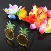 Jieddey Hawaiian Fancy Dress Set,4 PCS Hawaiian Garland + 1