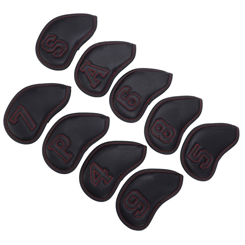 Golf IronCovers, 9Pcs PU and Plush Golf Club IronCovers Waterproof