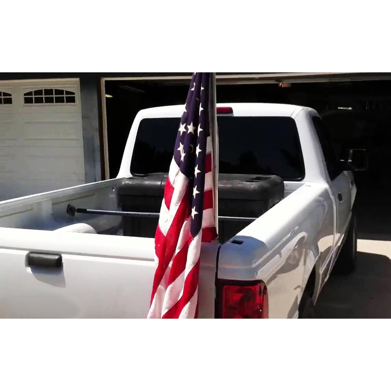 iJDMTOY Universal Fit Inside Truck Bed Mount Single Flag Pole