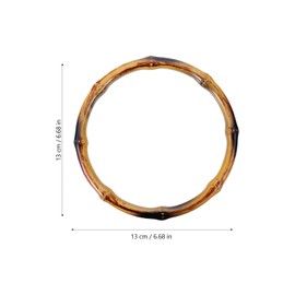 VILLCASE 4 Piezas Bolsa Mango De Bambú Llavero Suministros Portátil Bolso De Mano Cadena Bolso Correa Llavero Cartera Mango De La Bolsa De Madera Asas De Bolso De Madera Anillos De Mango