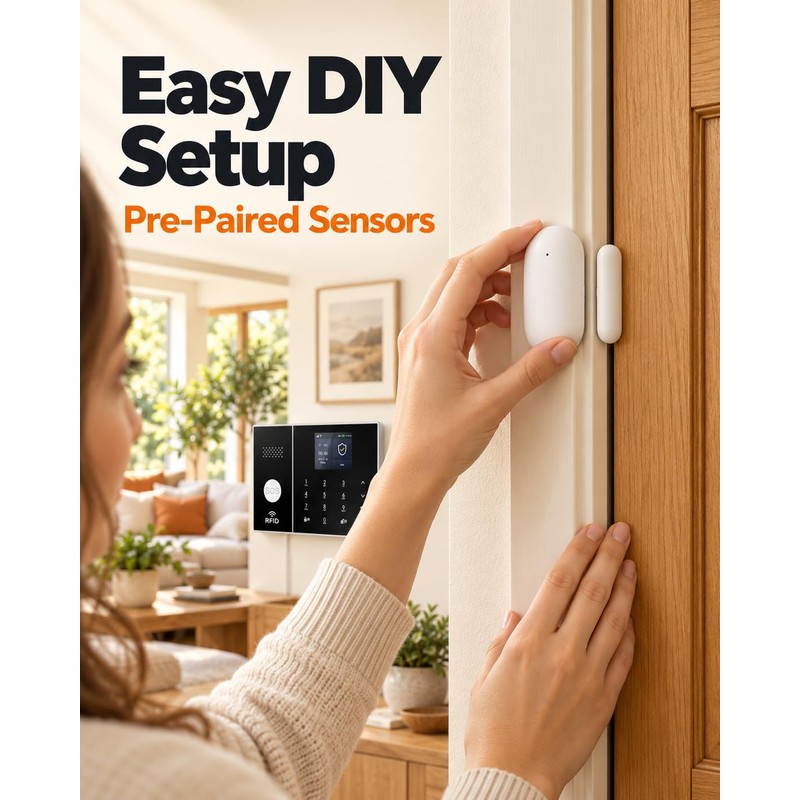 XUK DIY Alarm System for Home Security, 13-Piece Smart Home