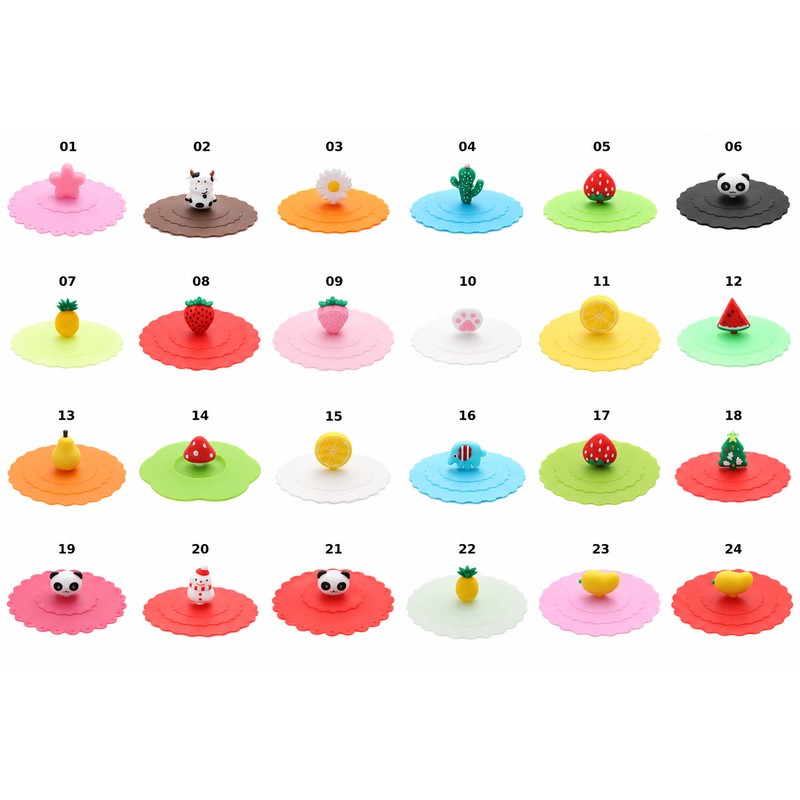 10cm Silicone Cup Cover for Drinks – Heat-Resistant Dustproof Suction