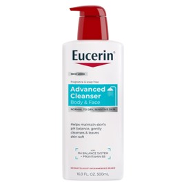 Eucerin Advanced Cleansing Body & Face Cleanser - Fragrance & Soap Free for Dry, Sensitive Skin - 16.9 fl. oz Bottle