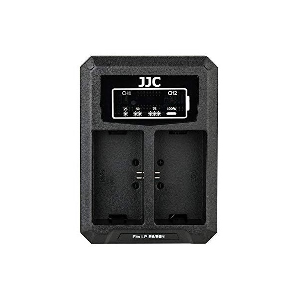 JJC LP-E6 Battery Charger USB Dual Slot for Canon EOS