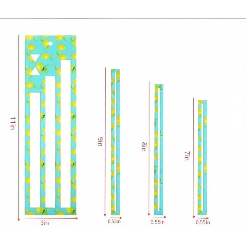 Zipper Pocket Template Set, 7/8/9 Inch Sewing Template for Inserting