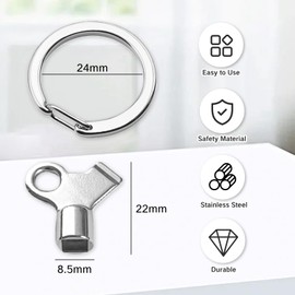 BRBASAP 3 Packs Radiator Key with 1 Rings Bleeder Keys for Bleeding Old Home Radiator Air Valve Durable Handle Tool to Turn Off Water Valves Bleed Keys for Home Radiator Maintenance and Repairs