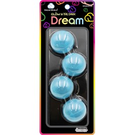 Dream World Glow In The Dark Ponytail Holder 42 MM Bead Blue 2 Piece Pack