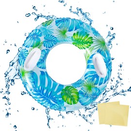 Formemory Float Ring with Vinyl Repair Tape, 2 Pieces Included, Float, Float Ring, 1-Person Capacity, For Kids and Adults, O-Shaped, Strong Buoyancy, Thick, Durable, Air-Resistant, Leak-Resistant
