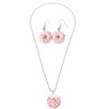 Cute Colorful Doughnut Earring Necklace Set Sweet Snack Donut Dangle