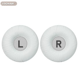 Joghaw Replacement Ear Pads for JBL Tune 600BTNC/660NC/T600BT/670NC - Protein Leather (Textured PU Leather) with Memory Foam - White