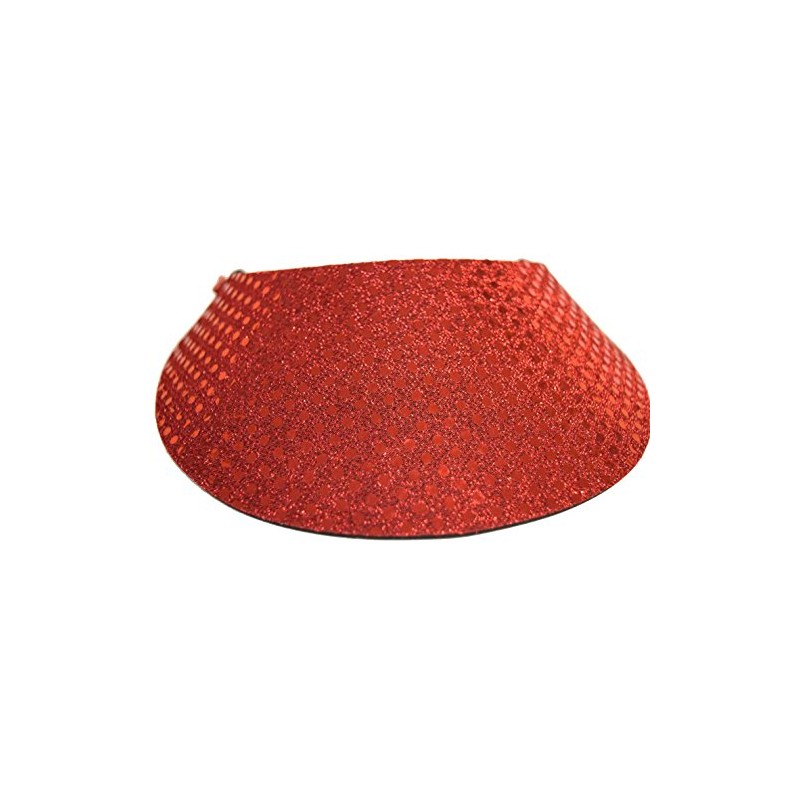 Coil Foam Visor Red Sequin Red Hat Ladies