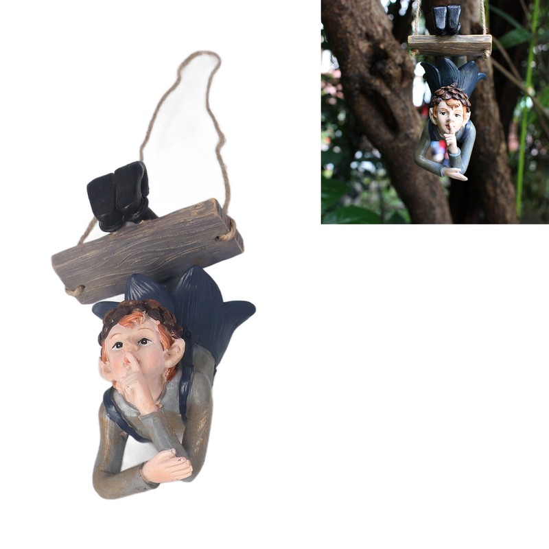 Swing Forest Elf Figurine Resin Exquisite Elf Hanging Statue Tree