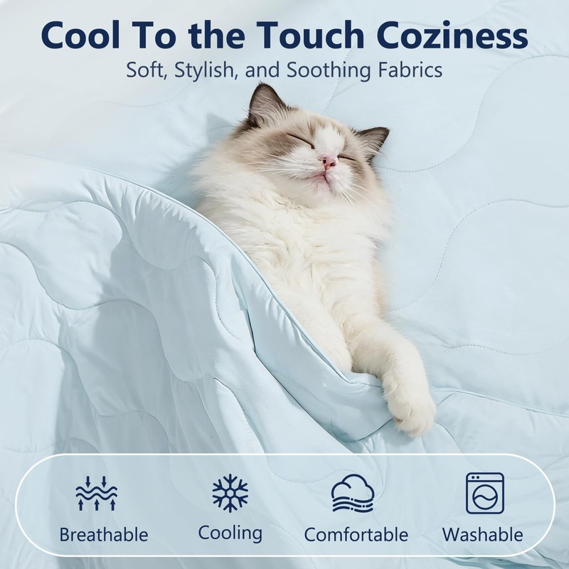 MIXJOY Cooling Blanket for Large Dogs Breathable, Dual-Sided Q-MAX>0.5, Lightweight