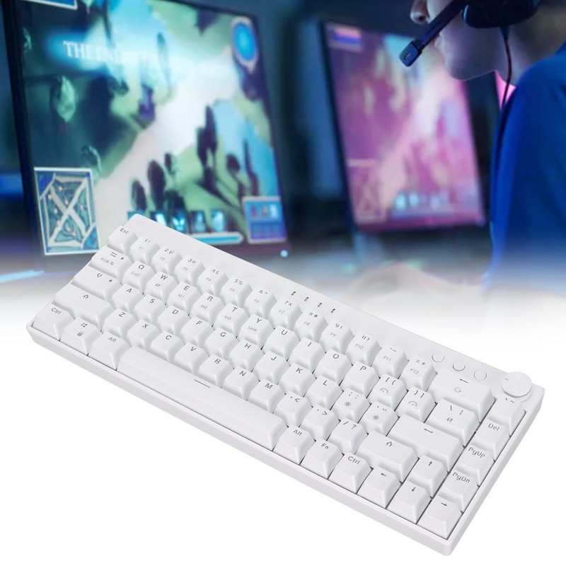 Mechanical Keyboard 68 Keys Three Modes RGB Backlight 1800mAh Battery
