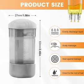 Trasylph 2 PCS Scalp Applicator Comb for Hair Growth, Hair Oil Applicator Scalp Massager Ball Root Comb Applicator Bottle Brush Tool, Easy-to-Use Hair Oil Dispenser for Hair Care Oils Nutrients