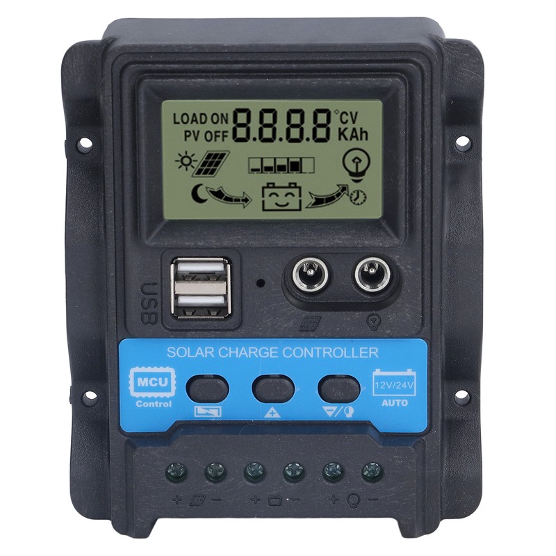 Solar Charge Controller LCD Display Dual USB 5V Output PWM