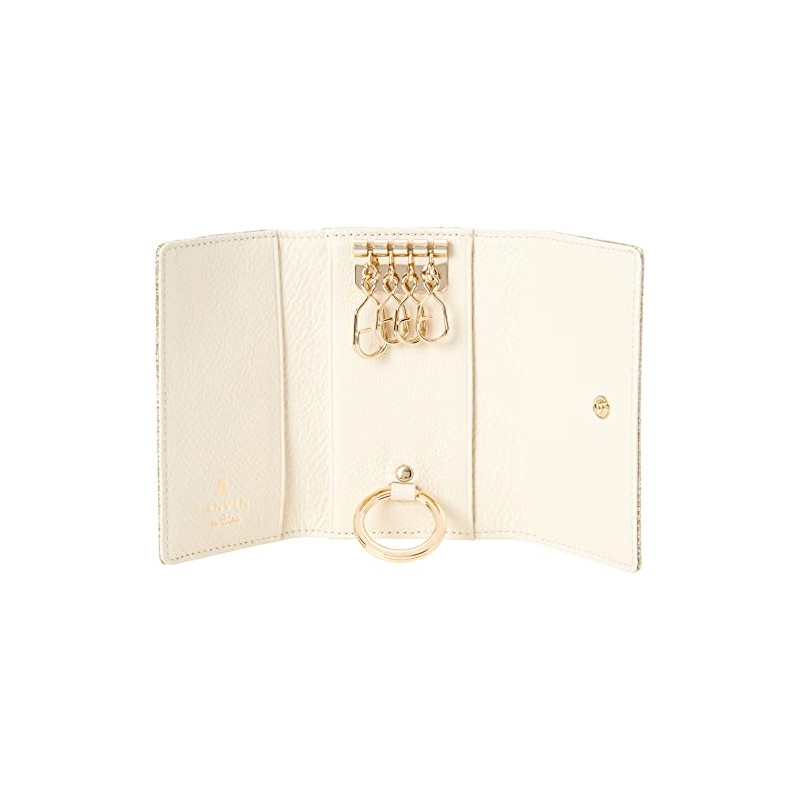 Lanvin on Blue Melanie Key Case with Key Ring, white