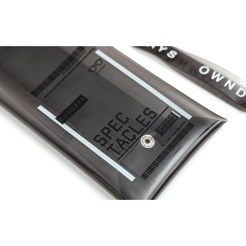 OWNDAYS CASE001-2S Women's Glasses Case, Slim, Stylish, Clear, Cute, Lightweight,