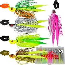 Paradox Fishing Chatterbait Pike 5 Pieces 18g - Spinner Bait Pike Jig Spinner Pike Bait - Pike Bait