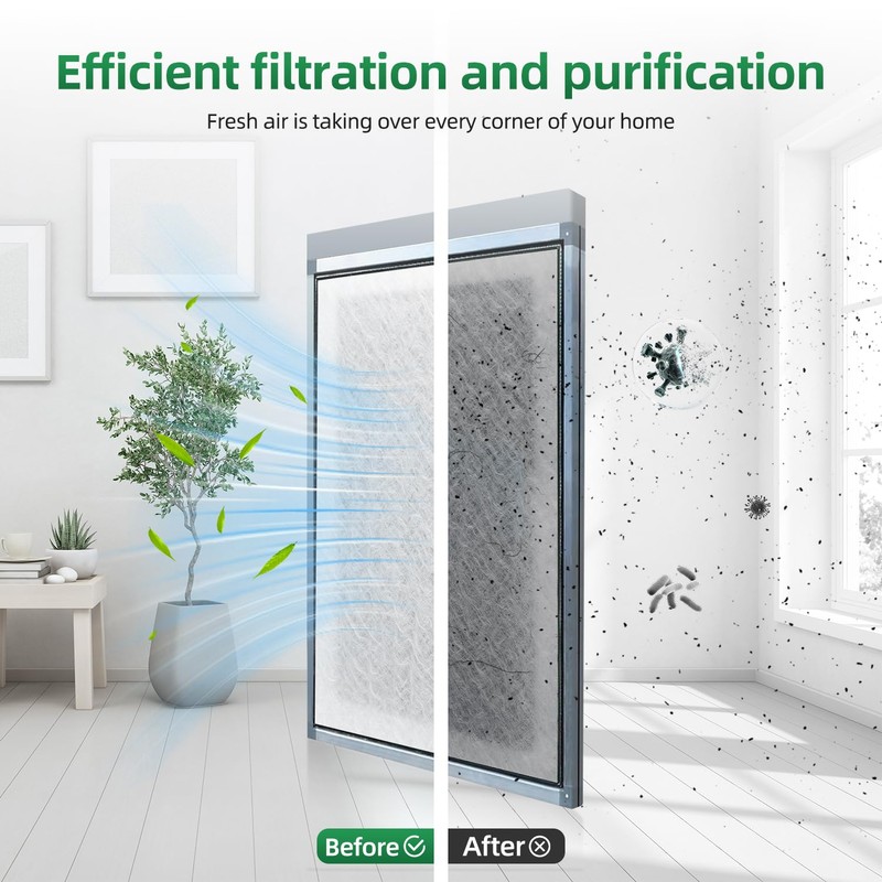 16x25 Replacement Filter Pads Compatible with Pristine Air Cleaner,Electrostatic Fiberglass+Activated