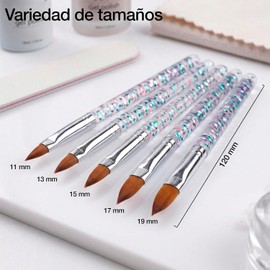 Triko Set 31 Piezas de Pinceles para Uñas y Herramientas de Punteado, Kit Profesional para Rubber para Uñas y Arte 3D, Incluye Delineadores y Pincel para Uñas Acrílicas de Alta Precisión, Negro