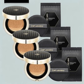 CNP Tea & Park Propolis Ampoule in Cushion Foundation 15g + Refill 15g Set, No. 23, 3 pieces / CNP차앤박 프로폴리스 앰플 인 쿠션 파운데이션 15g + 리필 15g 세트, 23호, 3개