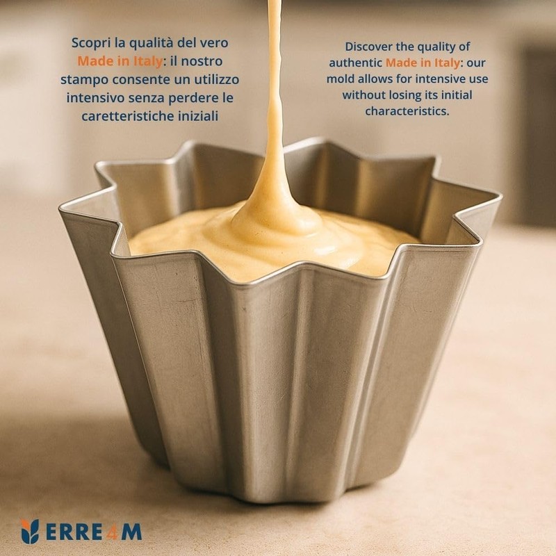 Erre4M Pandoro Professional Aluminium Baking Tin 500g