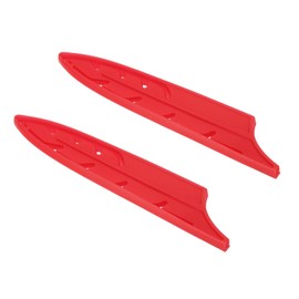 PATIKIL ABS Safety Knife Cover Sleeves for 5" Paring Knife, Universal Chopping Edge Guard Blade Protector Sheath for Kitchen Bar, Red, 13cm L, Pack of 2