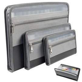 XINYUELI Receipt File, Document Holder, 13 Classifications, Document Organizer, Zipper, Manual File, Document Case, Large Capacity, Handbag, Expanded Folder, Divider Folder, Portable, Office Supplies