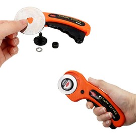 Rotary Cutter,45mm Rolling Cutter Roller Fabric Cutter Blades Round Manual Wheel Cutter for Crafting Sewing Quilting Clothing Dressmaking