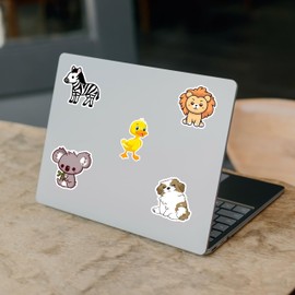 CodersParadise Pack of 140 Cute Animal Stickers for Kids - Stickers for Laptop, Journal, Bike Helmet, Diary, Guitar, Mobile - Waterproof