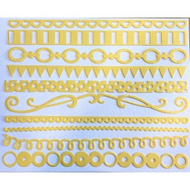 Bazzill Basics Paper JUST THE EDGE Cardstock BAZZILL 20-12” Lemon Drop Yellow SCRAPBOOKING Journaling