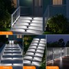 12 Pack Cool White Solar Powered Stair Lights for Outside