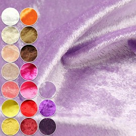 Crushed Velour Fabric, 19.7 inches (50 cm) Units, Champagne/004
