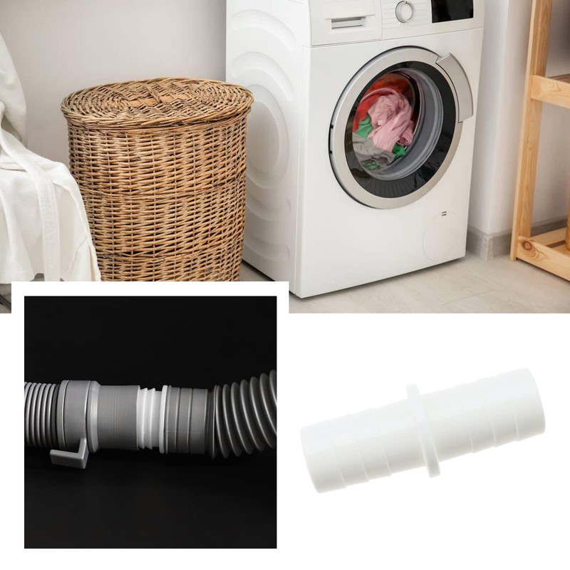eMagTech 2PCS Washing Machine Drain Hose Connectors Plastic Hose Extension