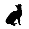 Cat Silhouette Sticker Decal Notebook Car Laptop 5" x 3"