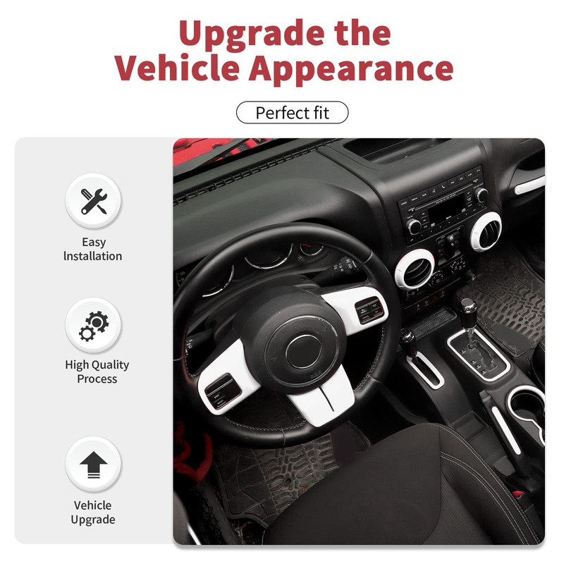 SQQP 18PCS Full Set Interior Trim Kit for Jeep Wrangler