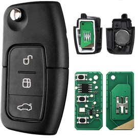 433MHZ 3 Buttons Car Key For Ford Fiesta For Ford Focus Car Key For Key Ford Mondeo For Ford Key Fob C-max S-max Galaxy 4D63Chip HU101 Blade