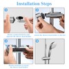 KTHZI 28-32mm Shower Head Holder Bracket Replacement, Universal Adjustable Bathroom