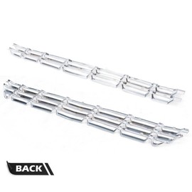 G-PLUS Front Upper & Lower Grille Insert Snap On Insert Compatible with Chevy Silverado 1500 2016-2018,Chrome