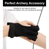 SUJAYU 3 Finger Archery Glove, Leather Fingers Protector Shooting Gloves