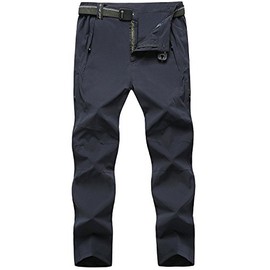 TBMPOY Men's Hiking Breathable Quick Drying Outdoor Sports Pants(03thin Navy,us L)