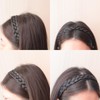 Fumwase 5 Strands Synthetic Hair Braided Headbands Stretch Elastic Classic