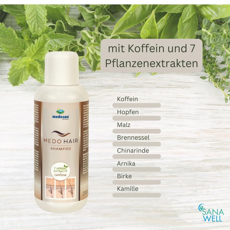 MedoHair gegen Haarausfall | mit Koffein und 7 Pflanzenextrakten |
