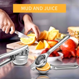 New Manual Juicers, DIY Stainless Steel Citrus Extractor Tool, Portable Lemon Squeezer, Quick/Effective Juicing Heavy Duty for Indoor Outdoor (S)