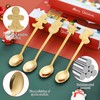 Lunaanda Christmas Spoon Set, 4 Pieces Christmas Coffee Spoons, Stainless