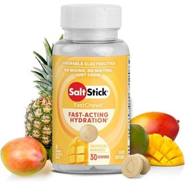 Electrolyte FastChews - 60 Mixed Berry Chewable Electrolytes - Salt Tablets for Running and Hydration, Electrolyte Chews - 60 Count Edible Dietary:_Tropical Mango