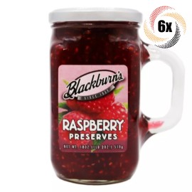 Blackburn's 6x Mugs Blackburn's Raspberry Preserves Fat Free Mugs | 18oz | Easy To Spread