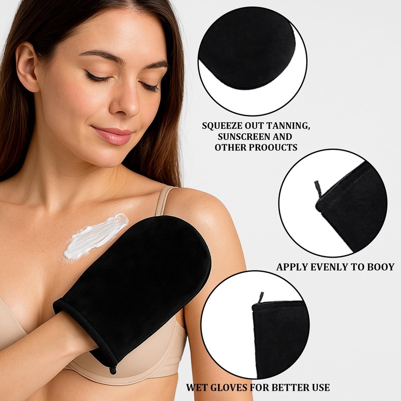 2 Pairs Tanning Mitt, Self Tanning Mitt Applicator, Double-Sided Applicator